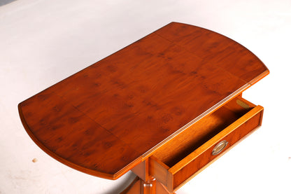 Wonderful original Heldense side table, yew wood, folding table, occasional table, chest, telephone table