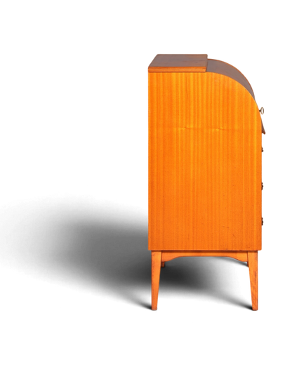 Wunderschöner Mid Century Rollladen Sekretär echt Holz Büro Schrank Vintage Schreibkommode