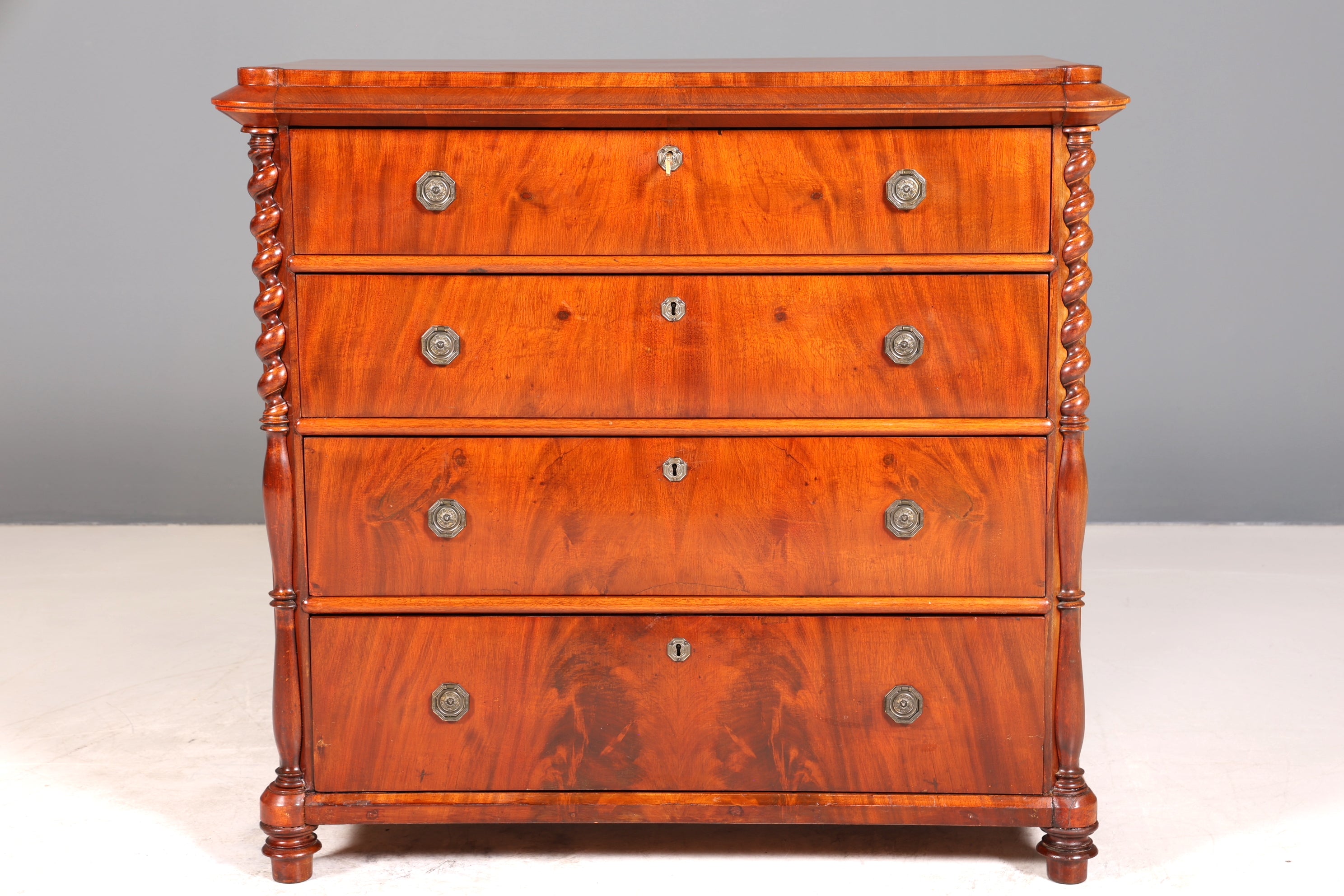 Stilvolle Biedermeier Kommode Louis Philippe Antik Schubladen Kommode Wäschekommode