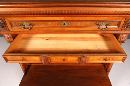 Beeindruckender Gründerzeit Sekretär Vertiko Highboard Louis Philippe Kommode um 1880