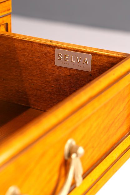 Traumhafte Original Selva Vitrine Villa Borghese Antik Massivholz Buffet Schrank Bibliothek Glasvitrine Made in Italy