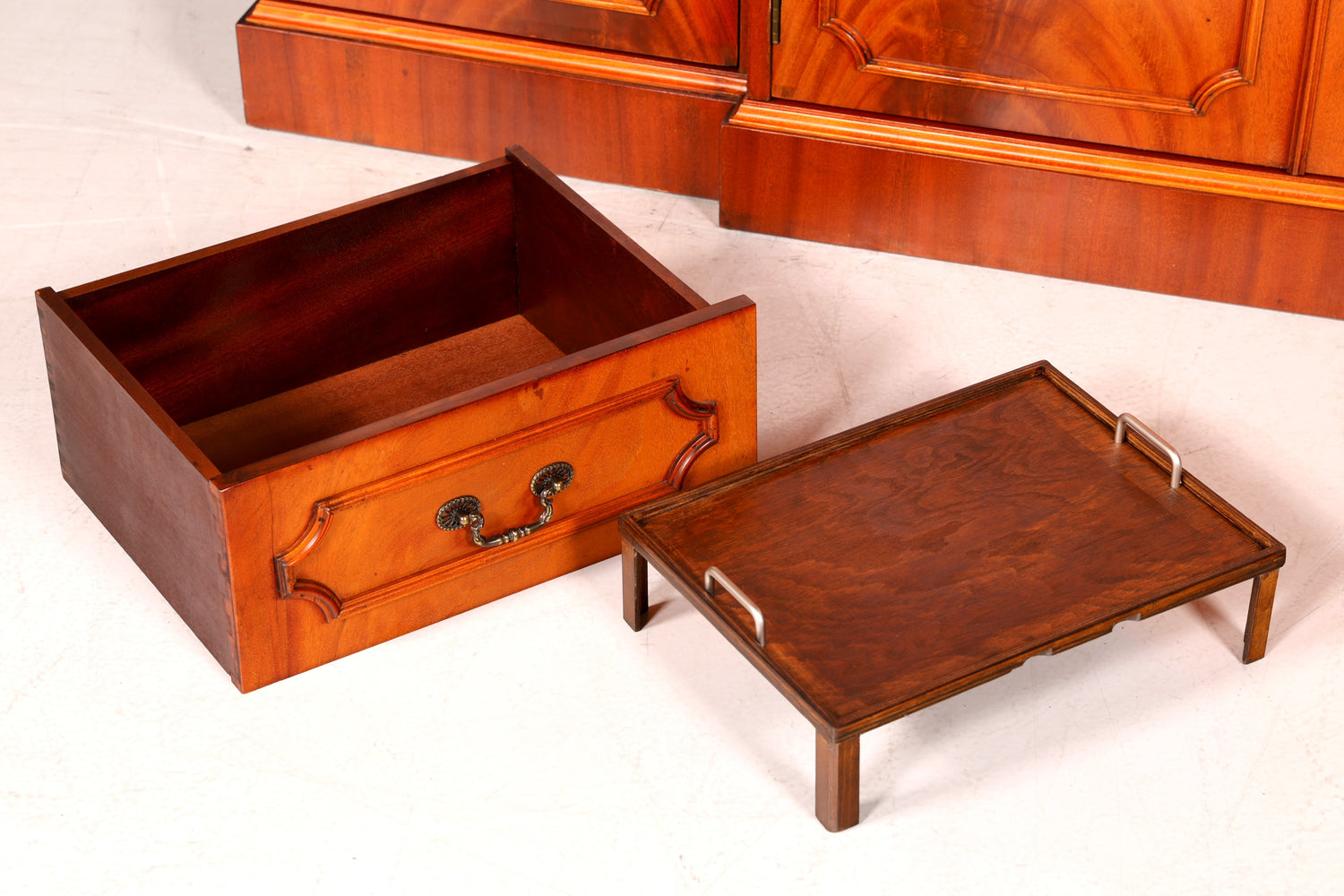 G389 Finish Wunderschöne Englische Vitrine Bibliothek Sekretär echt Holz Antik Schrank Regal (Kopie)