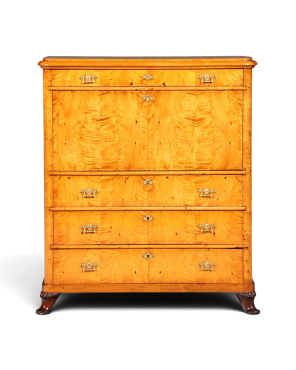 Stilvoller Biedermeier Sekretär Louis Philippe Vertiko Antik Kommode Schreibkommode Office Desk