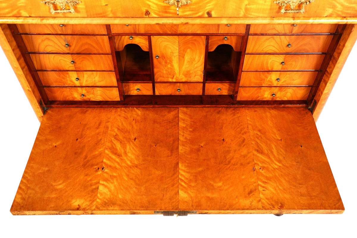Stilvoller Biedermeier Sekretär Louis Philippe Vertiko Antik Kommode Schreibkommode Office Desk