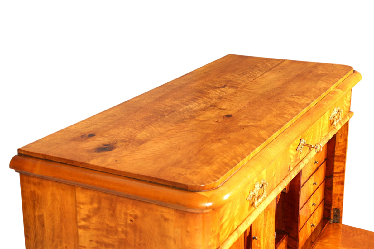 Stilvoller Biedermeier Sekretär Louis Philippe Vertiko Antik Kommode Schreibkommode Office Desk