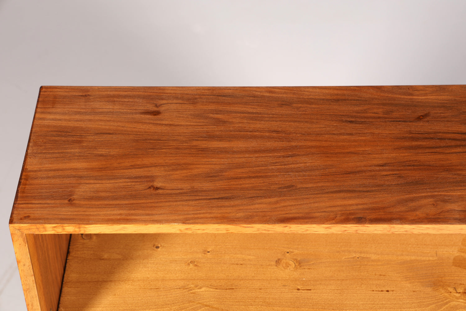 F761 Finish WILL BE REPHACED AFTER REPAIR Beautiful Mid Century Shelf Vintage Bookcase 60s Wooden Shelf