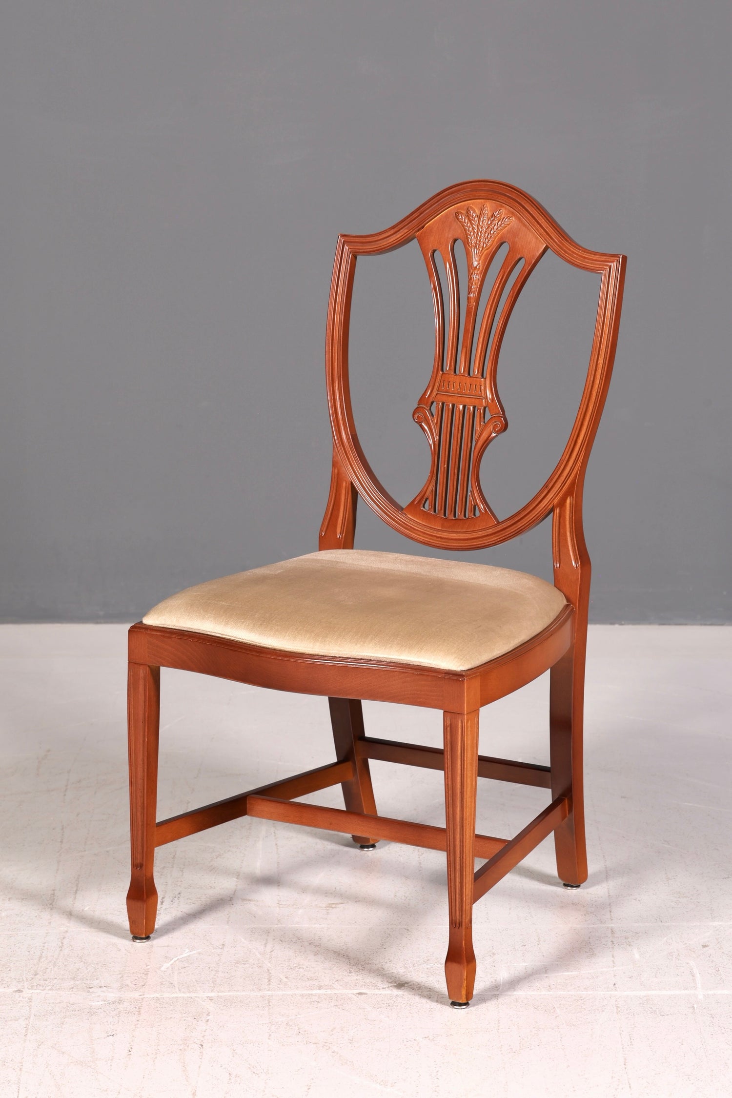 Edles 4x Englische Stühle Set Hepplewhite Stil Dining Chairs Antik Esszimmerstühle Küchenstühle Stuhlset Vintage