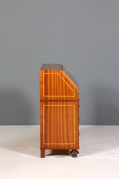 Wunderschöner Englischer Sekretär Schreibkommode echt Holz Schreibtisch Intarsien Kommode