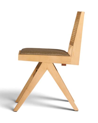 Edler "Vienna Beige" Stuhl Esszimmerstuhl mit Wiener Geflecht Korbgeflecht Schreibtischstuhl Lounge Stuhl