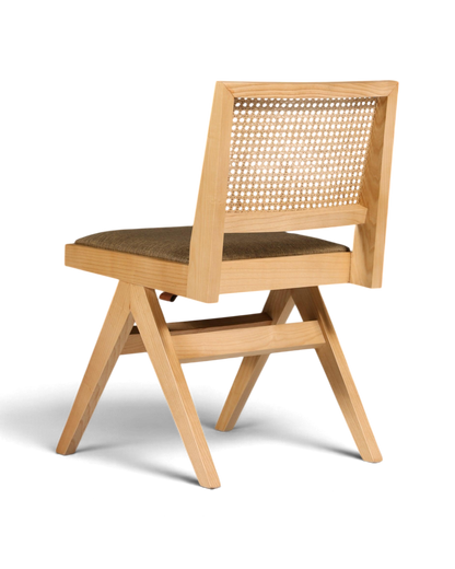 Edler "Vienna Beige" Stuhl Esszimmerstuhl mit Wiener Geflecht Korbgeflecht Schreibtischstuhl Lounge Stuhl
