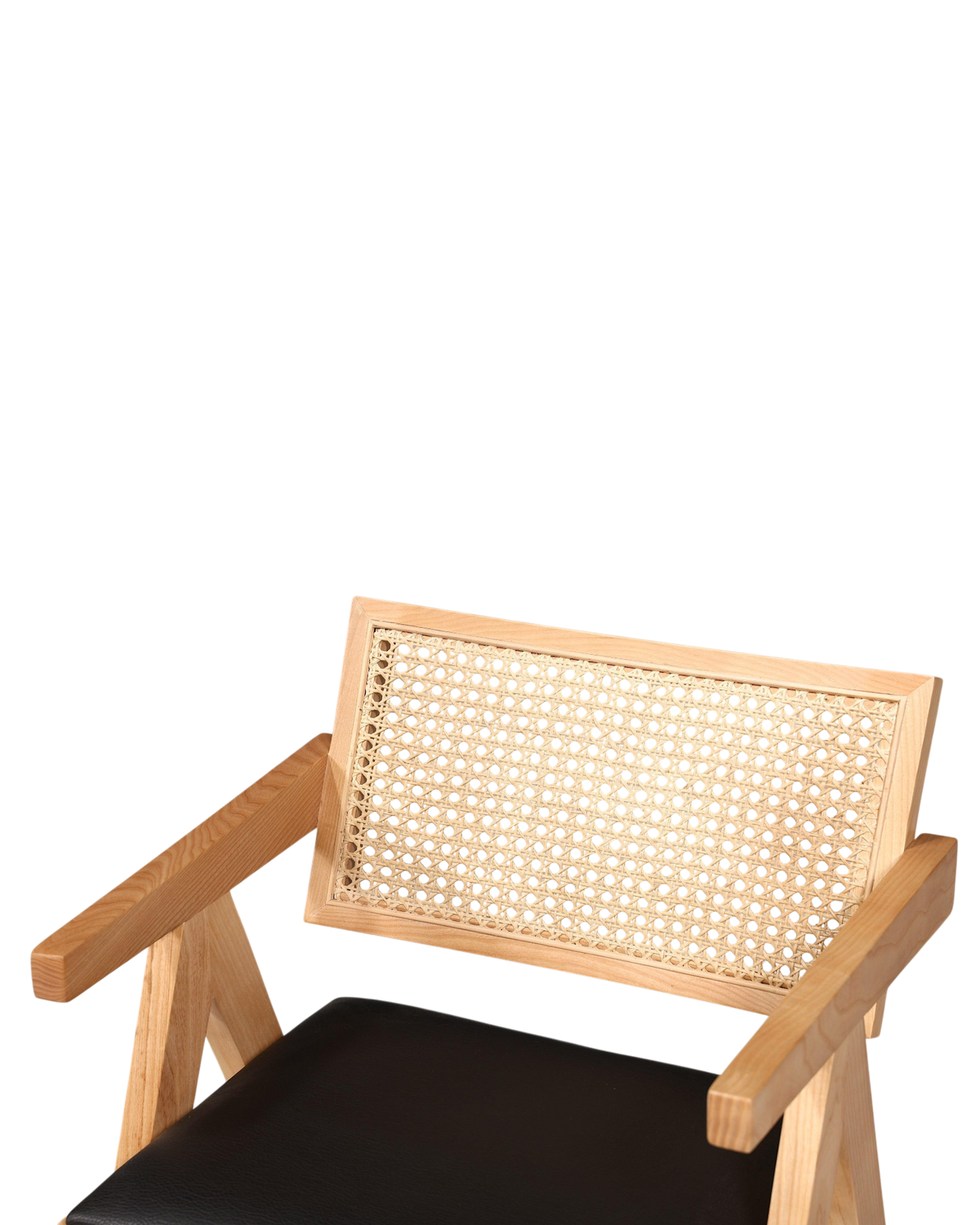 Sehr edler Korbgeflecht Stuhl "Vienna Wood +" Armlehnsessel Bauhaus Relax Lounge Chair Stuhl Esszimmer Stuhl Küchenstuhl