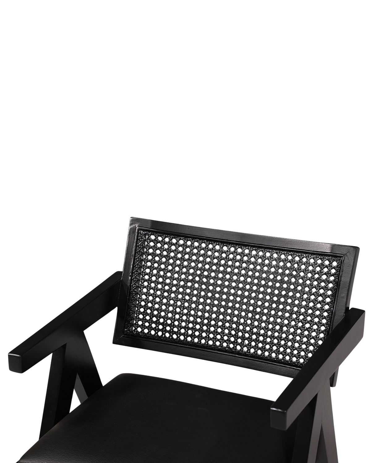 Sehr edler Korbgeflecht Stuhl "Vienna Black +" Armlehnsessel Bauhaus Relax Lounge Chair Stuhl Esszimmer Stuhl Küchenstuhl