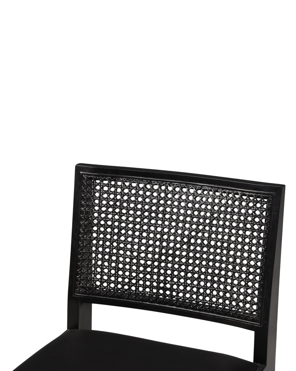 Sehr edler Korbgeflecht Stuhl "Vienna Black" schwarzer Bauhaus Relax Lounge Chair Küchenstuhl Sekretär Stuhl