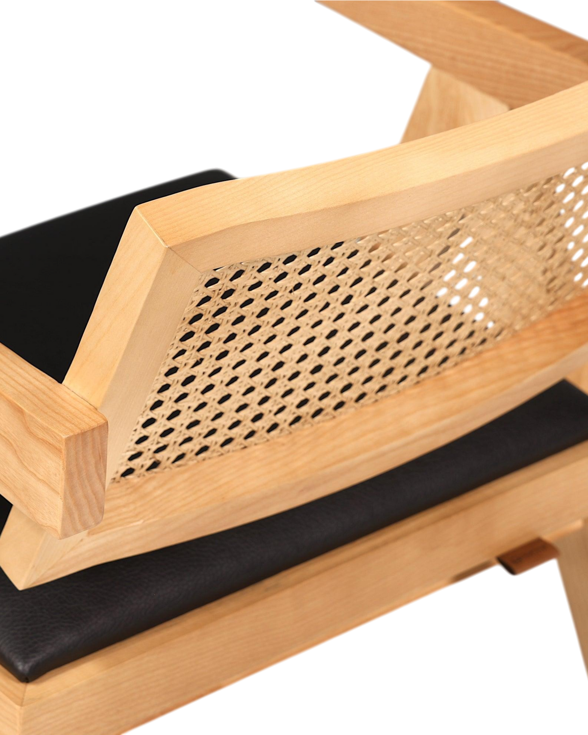 Sehr edler Korbgeflecht Stuhl "Vienna Wood +" Armlehnsessel Bauhaus Relax Lounge Chair Stuhl Esszimmer Stuhl Küchenstuhl
