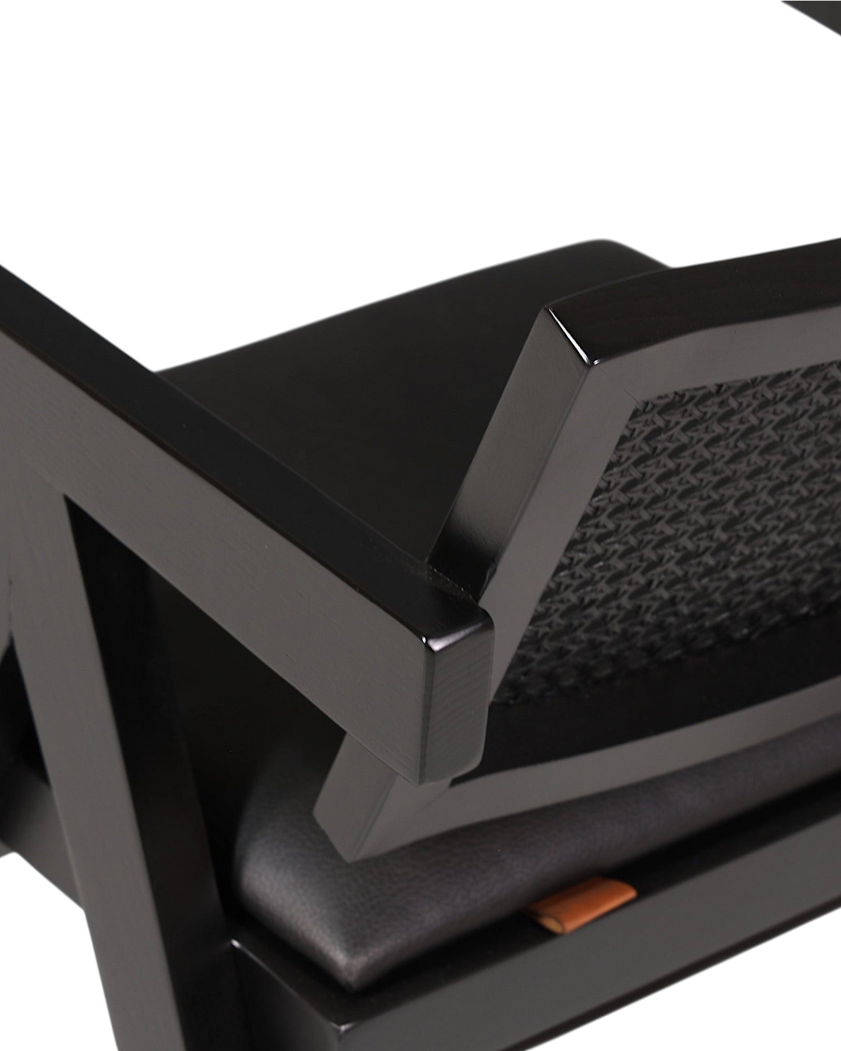 Sehr edler Korbgeflecht Stuhl "Vienna Black +" Armlehnsessel Bauhaus Relax Lounge Chair Stuhl Esszimmer Stuhl Küchenstuhl