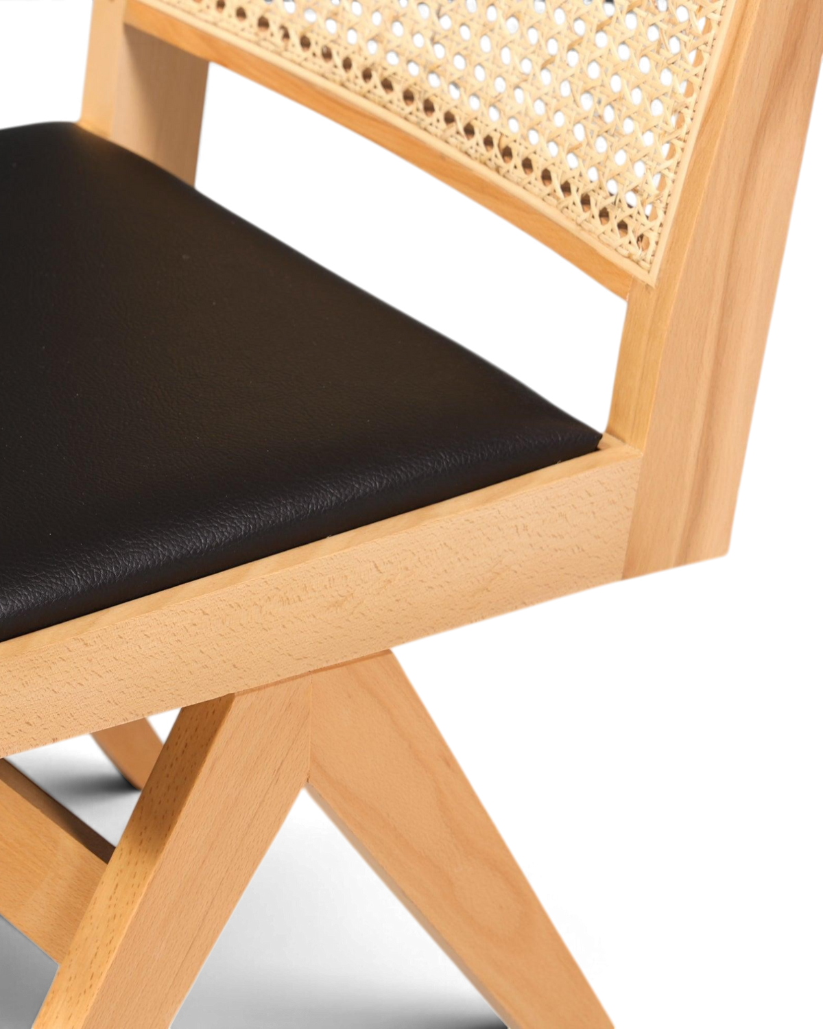 Sehr Edler Korbgeflecht Stuhl "Vienna Wood"  Bauhaus Relax Esszimmer Stuhl Lounge Chair Küchenstuhl