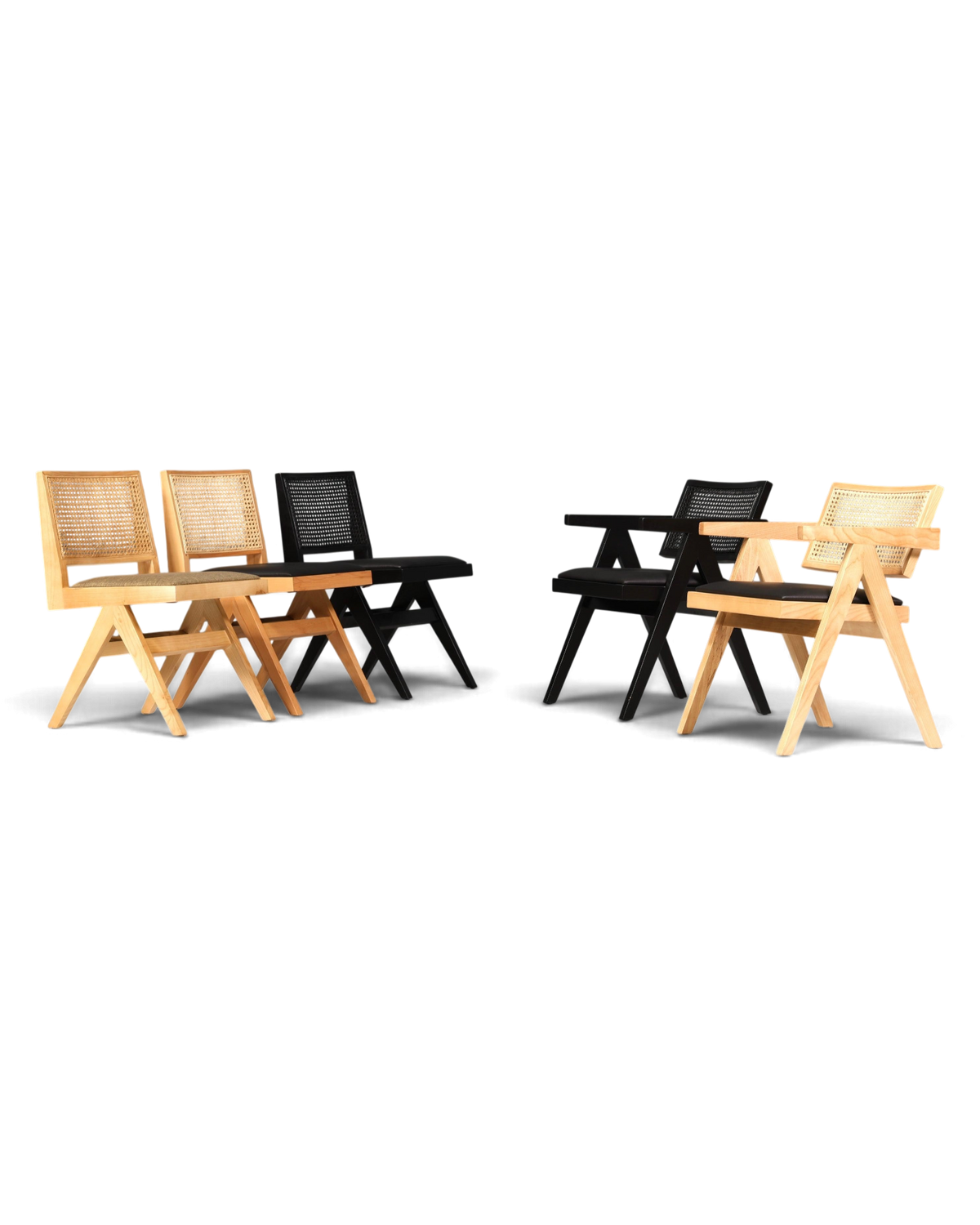 Sehr edler Korbgeflecht Stuhl "Vienna Black" schwarzer Bauhaus Relax Lounge Chair Küchenstuhl Sekretär Stuhl