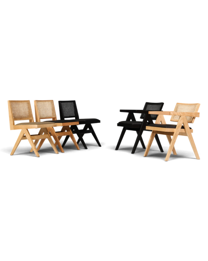 Edler "Vienna Beige" Stuhl Esszimmerstuhl mit Wiener Geflecht Korbgeflecht Schreibtischstuhl Lounge Stuhl