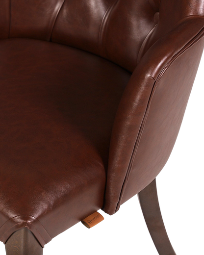 Edler Chesterfield Stil Armlehnstuhl "Manila Brown" Esszimmerstuhl Küchenstuhl Sekretär Stuhl