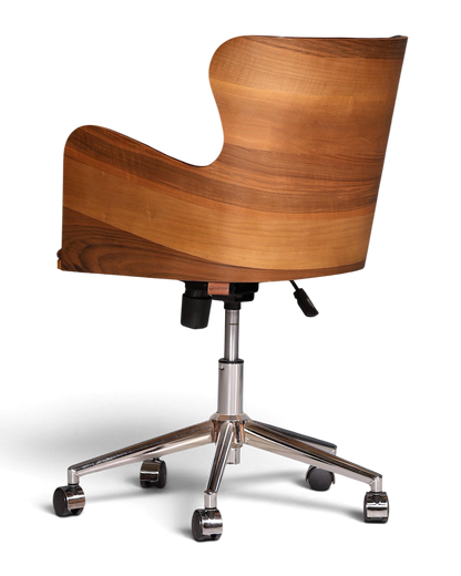 Chesterfield Büro Armlehnstuhl "Leon-Office" Nussbaum braun