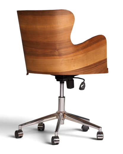Chesterfield Büro Armlehnstuhl "Leon-Office" Nussbaum braun