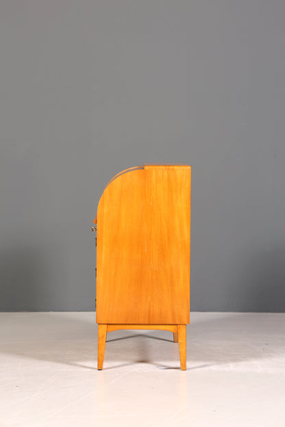 Wunderschöner Mid Century Rollladen Sekretär echt Holz Büro Schrank Vintage Schreibkommode 60s