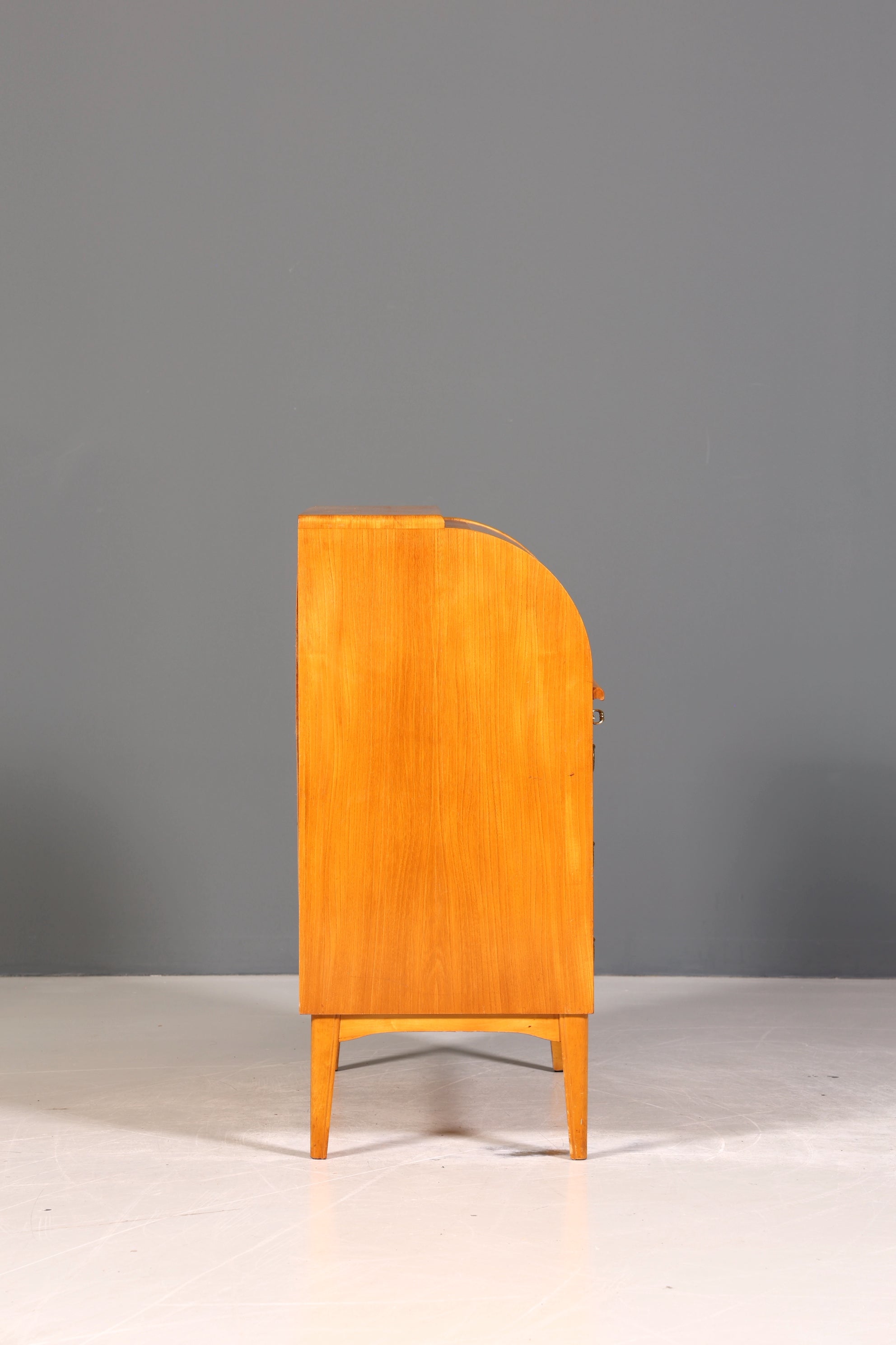 Wunderschöner Mid Century Rollladen Sekretär echt Holz Büro Schrank Vintage Schreibkommode 60s