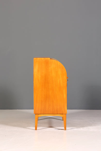 Wunderschöner Mid Century Rollladen Sekretär echt Holz Büro Schrank Vintage Schreibkommode 60s