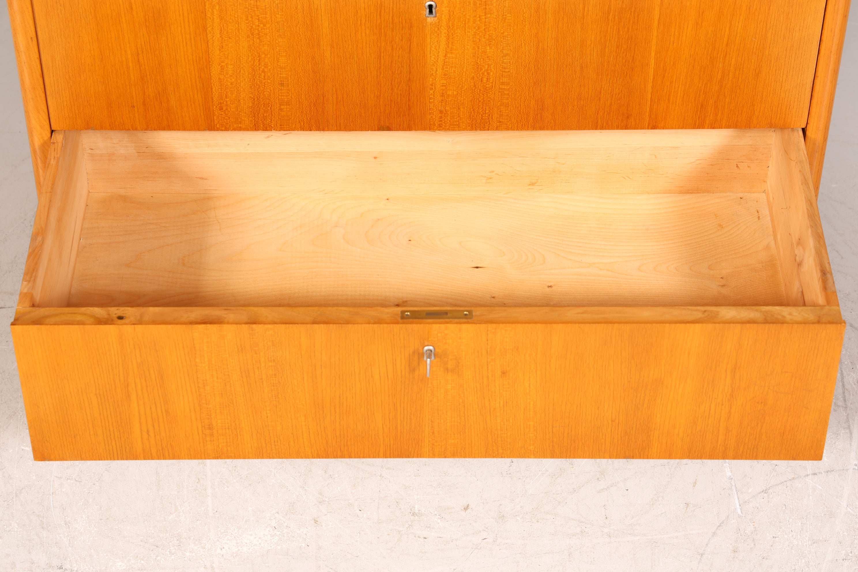 Schlichter Sekretär im Biedermeier Stil um 1930 echt Holz Schreibmöbel Kommode