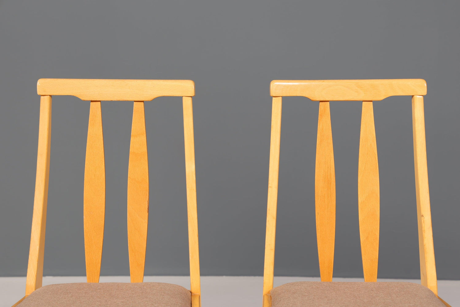 2x Schlichte Mid Century Stühle Retro Stuhlset Danish Design Küchenstühle Esszimmer Stühle