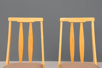 2x Schlichte Mid Century Stühle Retro Stuhlset Danish Design Küchenstühle Esszimmer Stühle