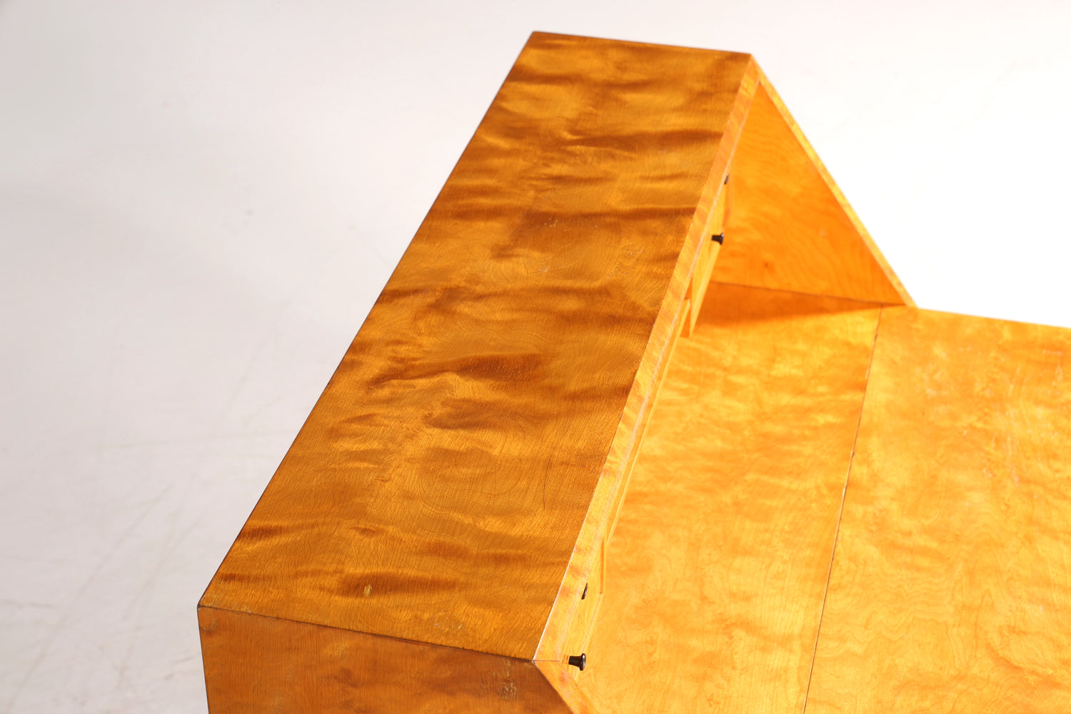 Schlichter Mid Century Sekretär Vintage Schreibmöbel echt Holz Kommode Office Secretary