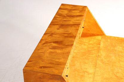 Schlichter Mid Century Sekretär Vintage Schreibmöbel echt Holz Kommode Office Secretary