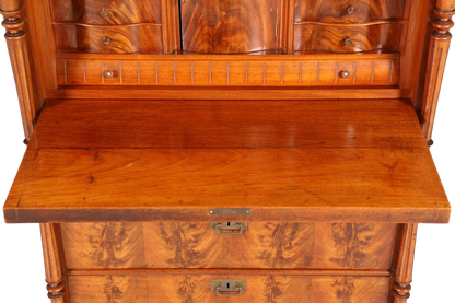 Stilvoller Gründerzeit Sekretär Vertiko Highboard Louis Philippe Kommode Schrank um 1880