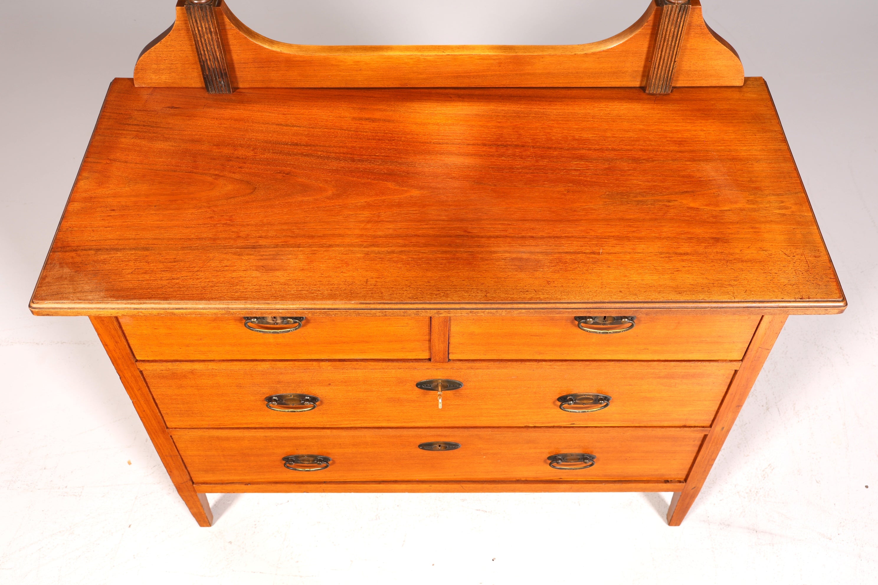 Stilvolle Jugendstil Kommode Antik Sideboard mit Spiegel Flurkommode Frisierkommode