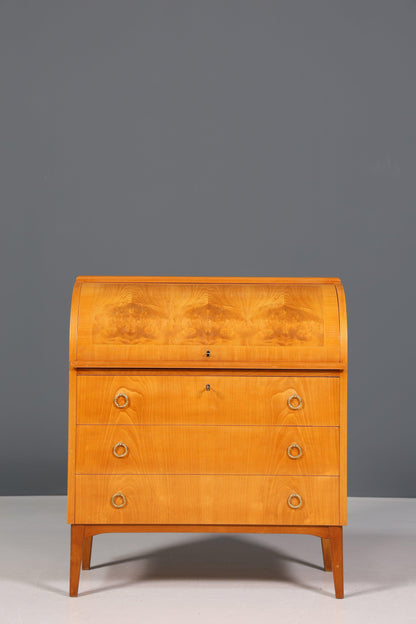 Stilvoller Mid Century Rollladen Sekretär Danish Design Retro Büro Schrank Vintage Büro Kommode