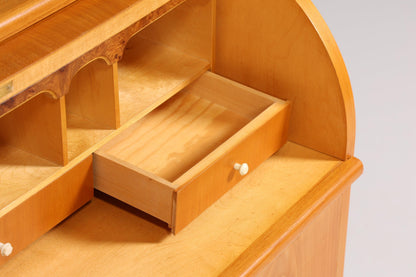 Stilvoller Mid Century Rollladen Sekretär Danish Design Retro Büro Schrank Vintage Büro Kommode