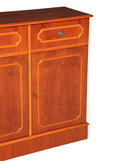 Hauptstadt Möblerei antikes englisches Sideboard aus Holz mit dekorativem Furnier und eleganten Schubladenfronten