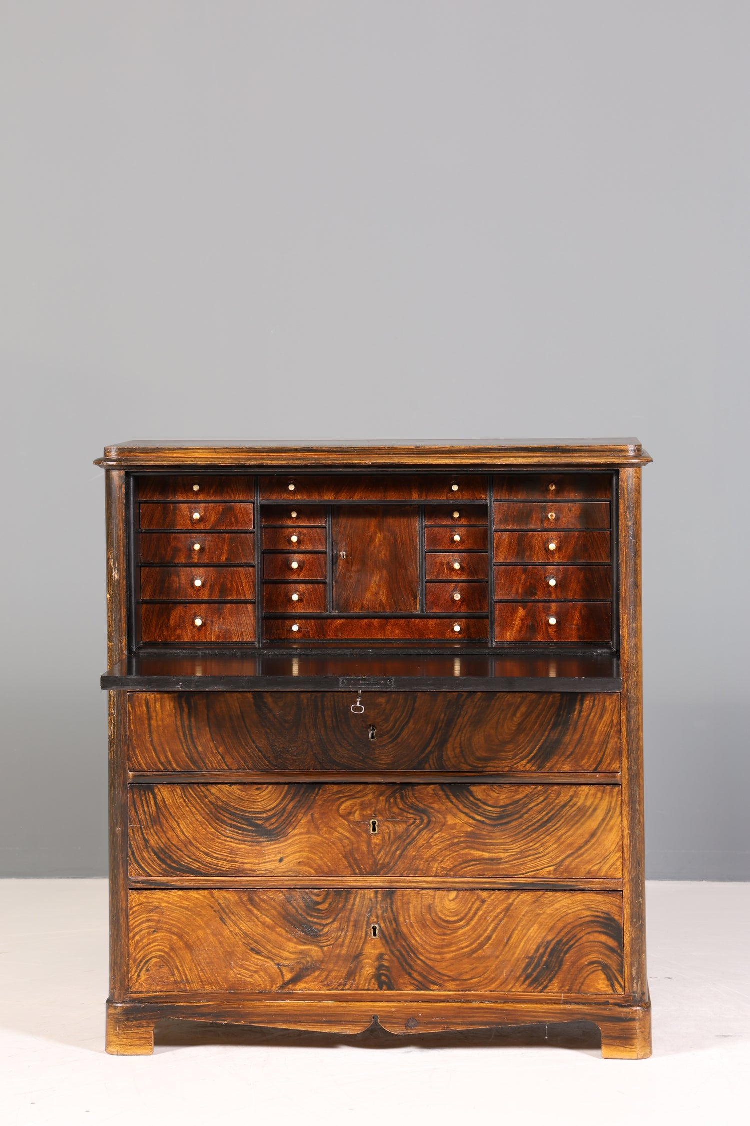Stilvoller Biedermeier Sekretär Vertiko Antik Kommode Louis Philippe Schreibkommode