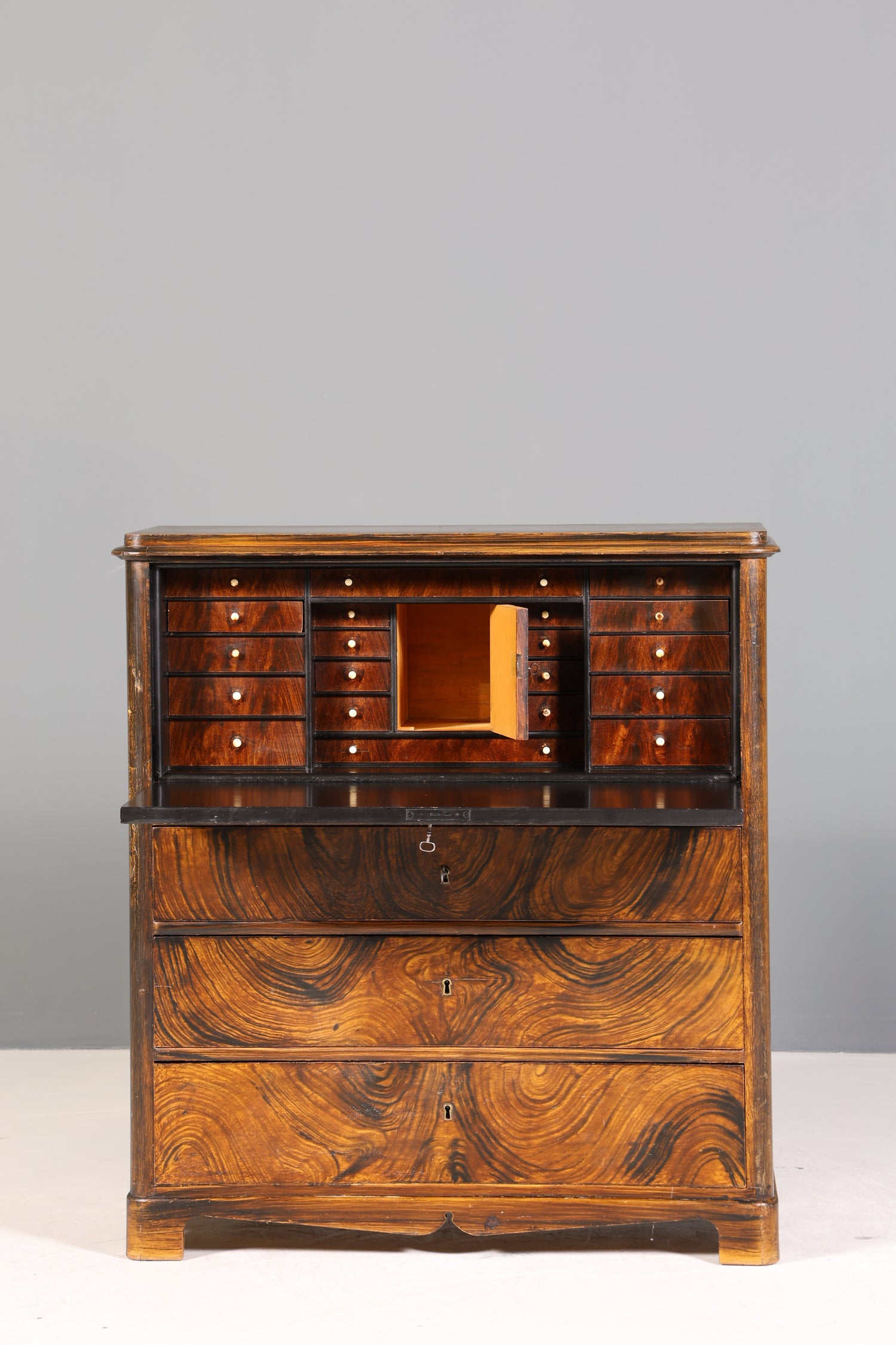 Stilvoller Biedermeier Sekretär Vertiko Antik Kommode Louis Philippe Schreibkommode