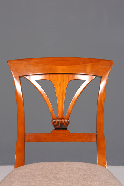 4x Edle Englische Stühle Englisch Dining Chairs Antik 60er Jahre Eibe Küchenstühle Stuhlset