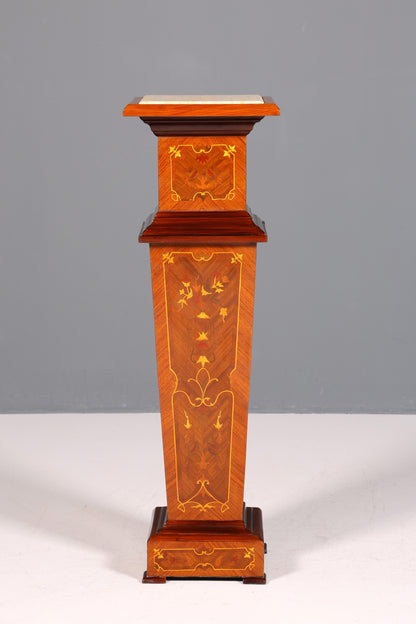 Fantastic Baroque style column Louis XV flower column natural stone marble storage table