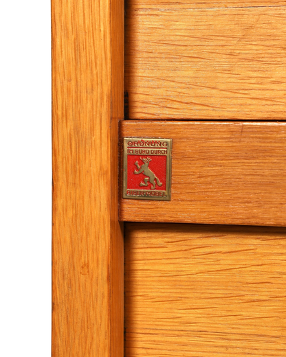 Schlichter Mid Century Rollladenschrank Bauhaus Vintage Apothekerschrank Art Deco Büro Aktenschrank