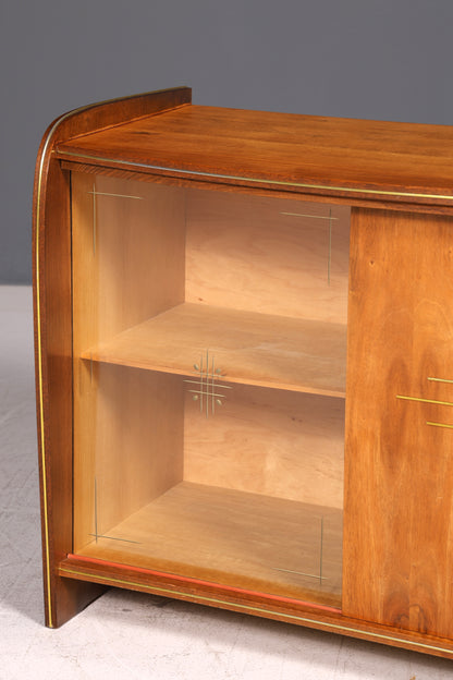 Wunderschöne Mid Century Vitrine Retro Barschrank Vintage Bar Schrank Sideboard Echt Holz 60er