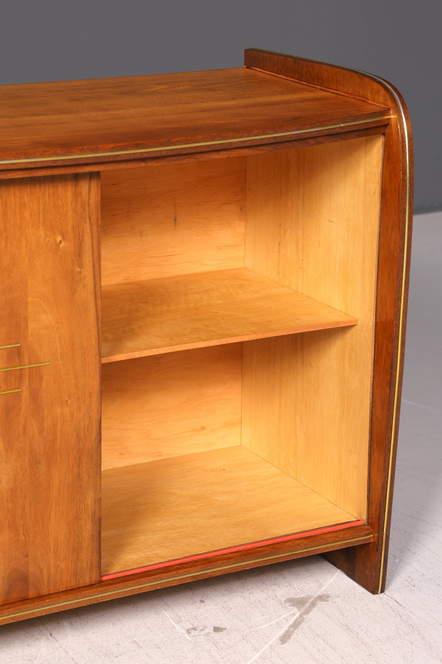 Wunderschöne Mid Century Vitrine Retro Barschrank Vintage Bar Schrank Sideboard Echt Holz 60er