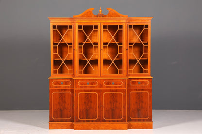 Wunderschöne Englische Vitrine Bücherschrank Buffet 60s Glasvitrine Bibliothek Regal Schrank Vintage