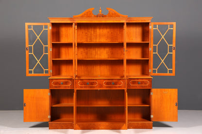 Wunderschöne Englische Vitrine Bücherschrank Buffet 60s Glasvitrine Bibliothek Regal Schrank Vintage