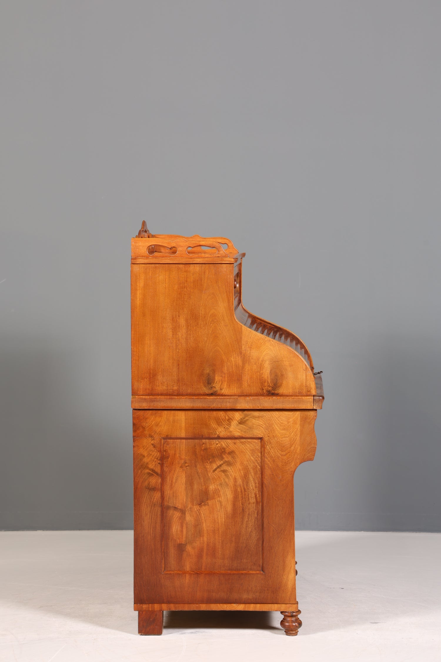 Beeindruckender Louis Philippe Sekretär Antik Rollladen Sekretär Schreibtisch Nussbaum Aufsatzsekretär