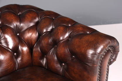Stilvoller Original Chesterfield Sessel Englischer Armlehnsessel Englisch Herrensessel