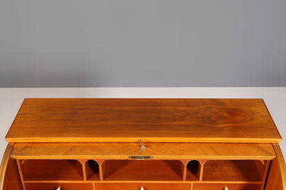 Wunderschöner Mid Century Rollladen Sekretär Danish Design Büro Schrank Büro Kommode